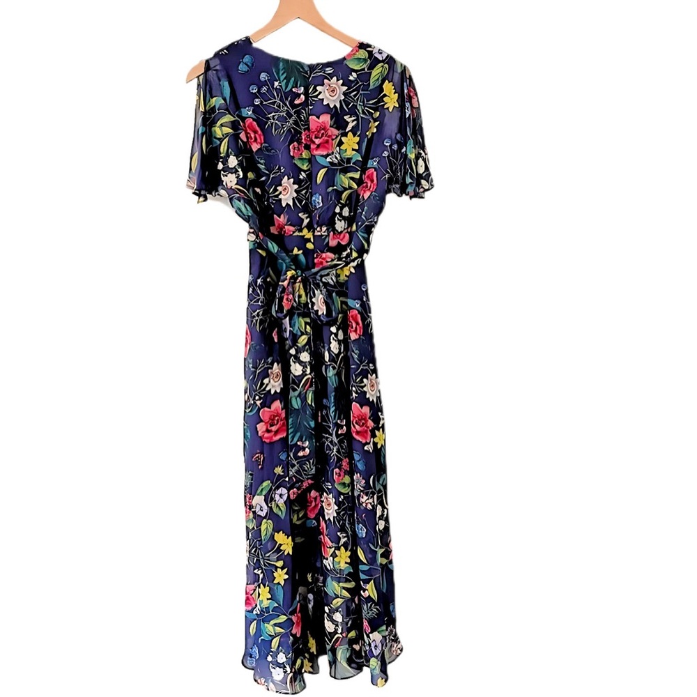 NWT Eliza J Women's High Low Floral Dress with Flutter Sleeves- size 8 - Picture 4 of 9